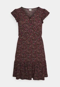 JDYGITTE SVAN CAPSLEEVE DRESS - Robe De Jour - Black/pink -JDY Soldes Magasin 0215f1bc31bf4f889bd2cdb38a67e3ae