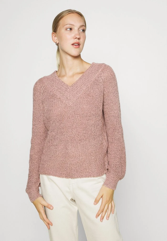 JDYNOLIA MEGAN OFFSHOULDER - Pullover - Woodrose/black 1 JDYNOLIA MEGAN OFFSHOULDER - Pullover - Woodrose/black