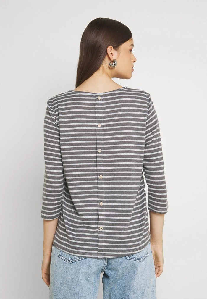 JDYELIN TREATS - T-shirt à Manches Longues - Dark Grey Melange/light Grey Melange 4 JDYELIN TREATS - T-shirt à Manches Longues - Dark Grey Melange/light Grey Melange – Image 4