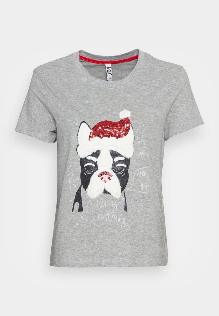 JDYCALLIE LIFE X MAS - T-shirt Imprimé - Light Grey Melange 4 JDYCALLIE LIFE X MAS - T-shirt Imprimé - Light Grey Melange – Image 4