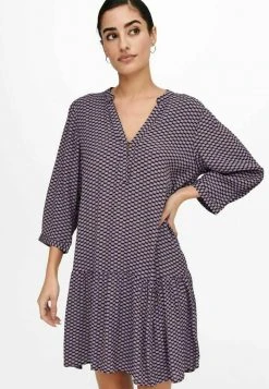 JDY BEDRUCKTES 3/4-ARM - Robe De Jour - Plum Perfect