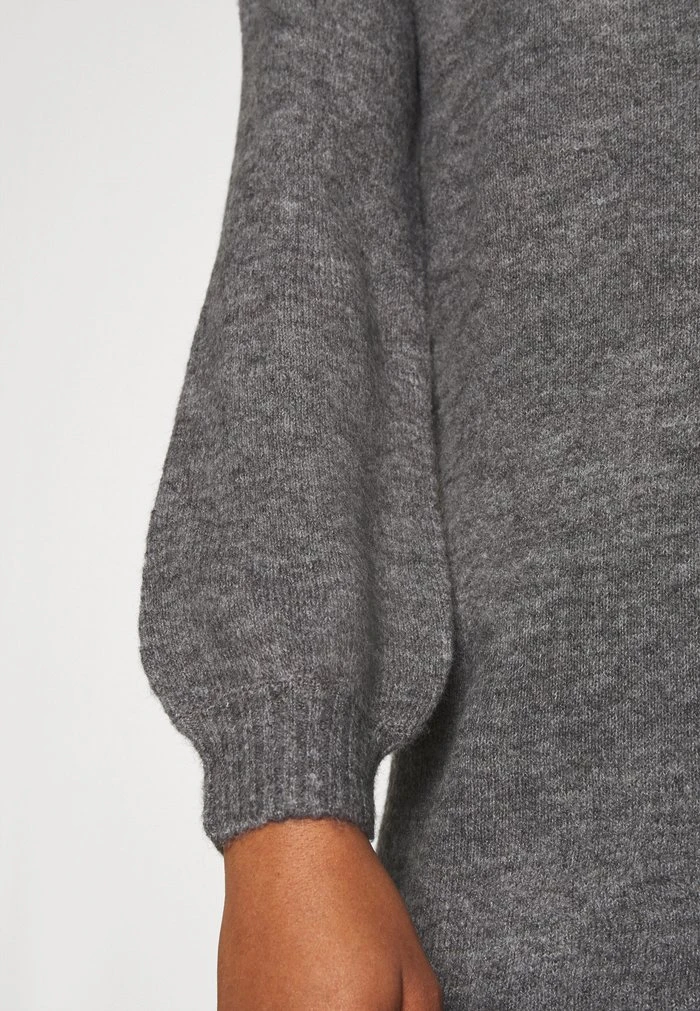 JDYELANORA V NECK DRESS - Robe Pull - Dark Grey Melange 6 JDYELANORA V NECK DRESS - Robe Pull - Dark Grey Melange – Image 6