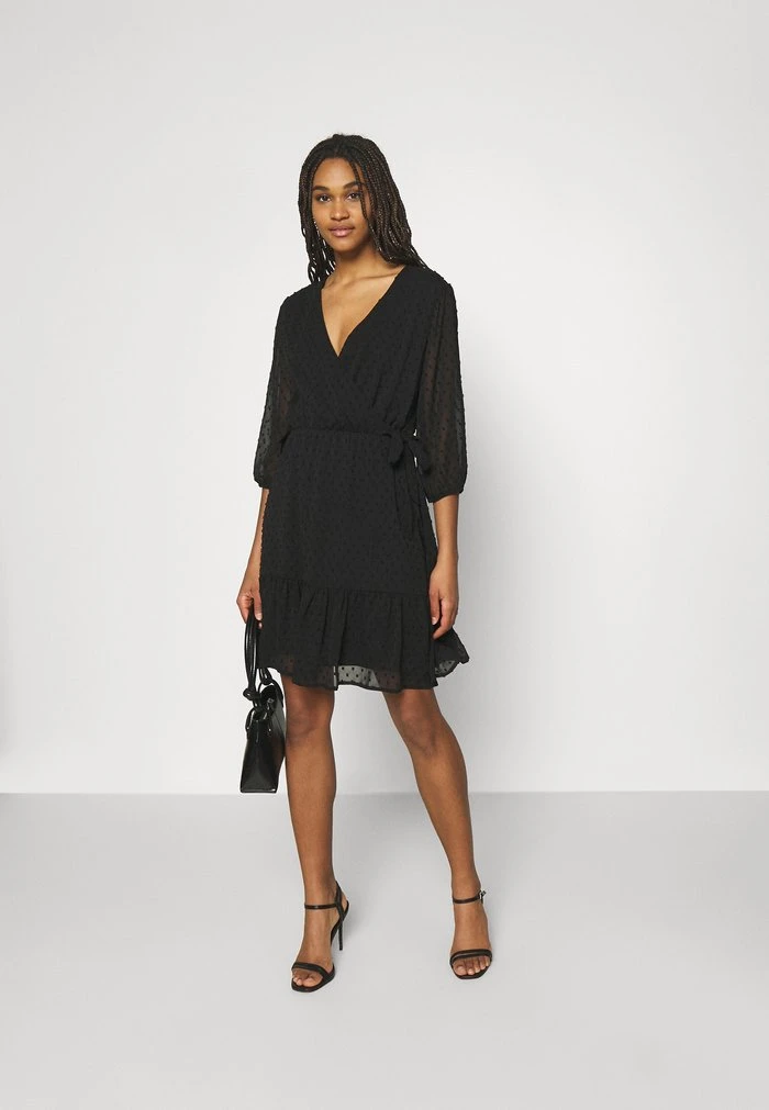JDYEMILIA WRAP DRESS - Robe De Jour - Black 2 JDYEMILIA WRAP DRESS - Robe De Jour - Black – Image 2