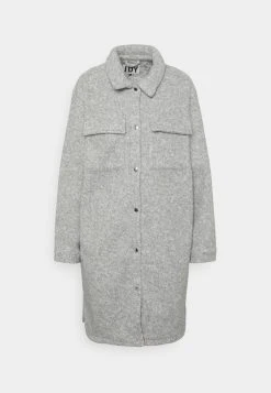 JDYHOLLY SOLID LONG SHACKET - Manteau Classique - Light Grey Melange