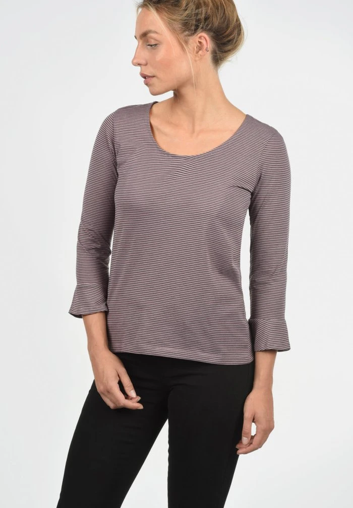 JDY 3/4-ARM-SHIRT LINDA - T-shirt à Manches Longues - Quail 1 JDY 3/4-ARM-SHIRT LINDA - T-shirt à Manches Longues - Quail