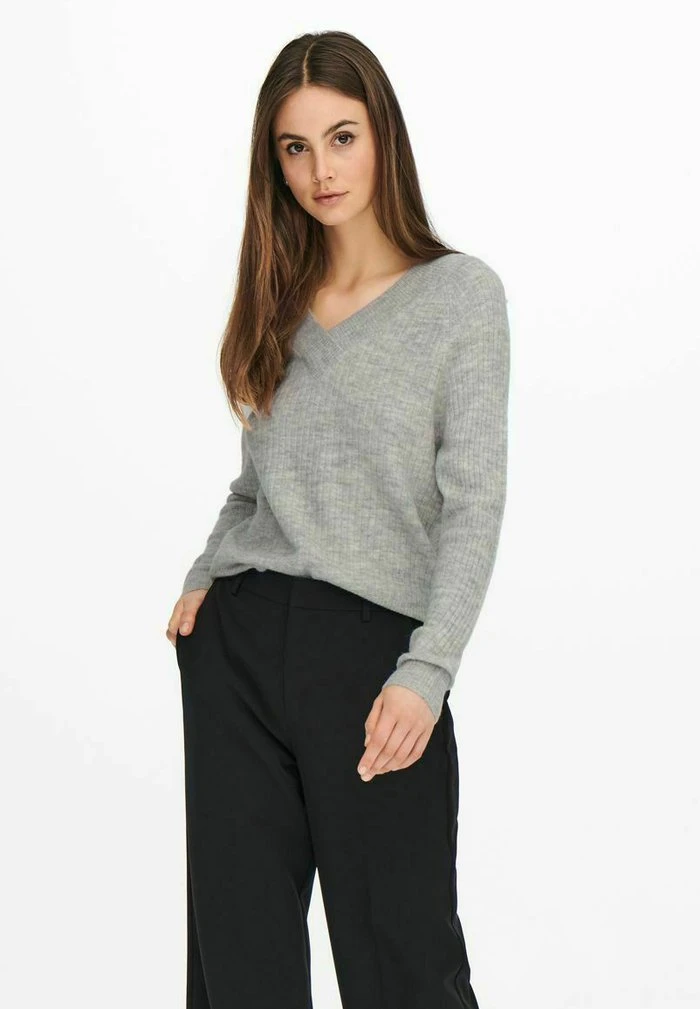 JDYSUNDAY - Pullover - Light Grey Melange 1 JDYSUNDAY - Pullover - Light Grey Melange