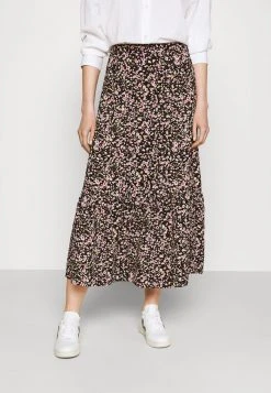 JDYURBAN MIDCALF SKIRT - Jupe Trapèze - Black/multicolor