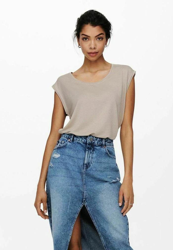 JDY LUREX - T-shirt Basique - Chateau Gray 1 JDY LUREX - T-shirt Basique - Chateau Gray