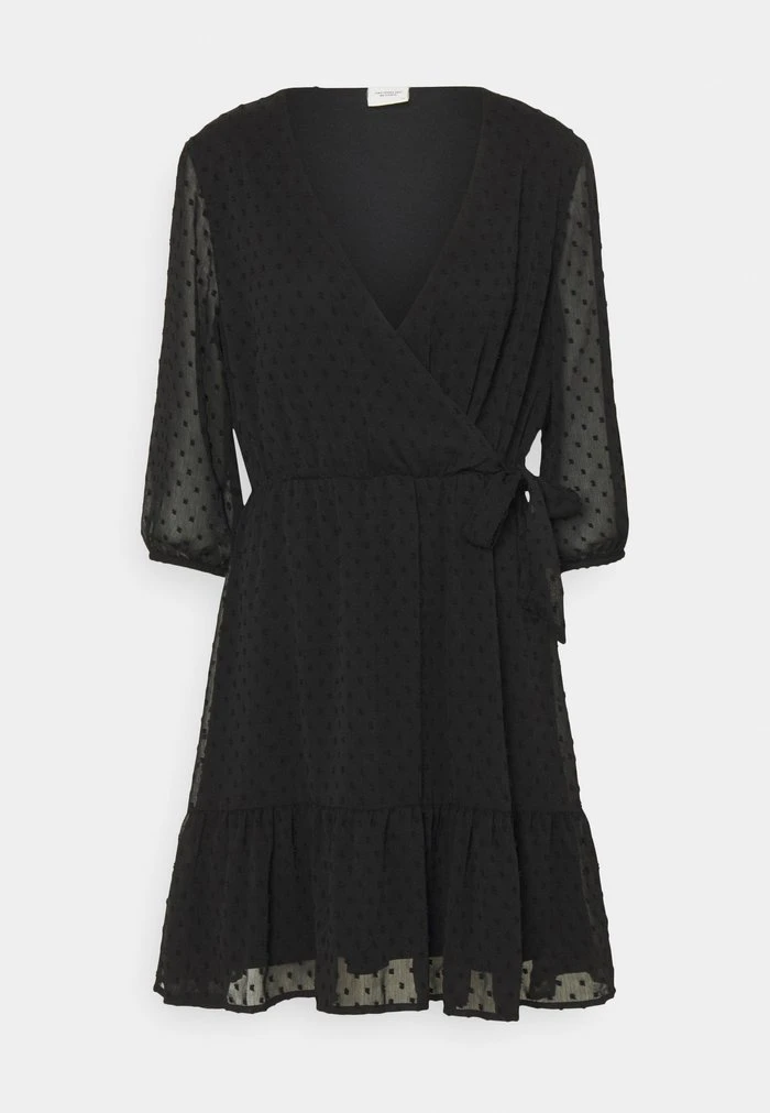 JDYEMILIA WRAP DRESS - Robe De Jour - Black 4 JDYEMILIA WRAP DRESS - Robe De Jour - Black – Image 4