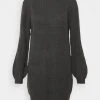 JDYWHITNEY MEGAN BOAT DRESS - Robe Pull - Dark Grey Melange Black Ply
