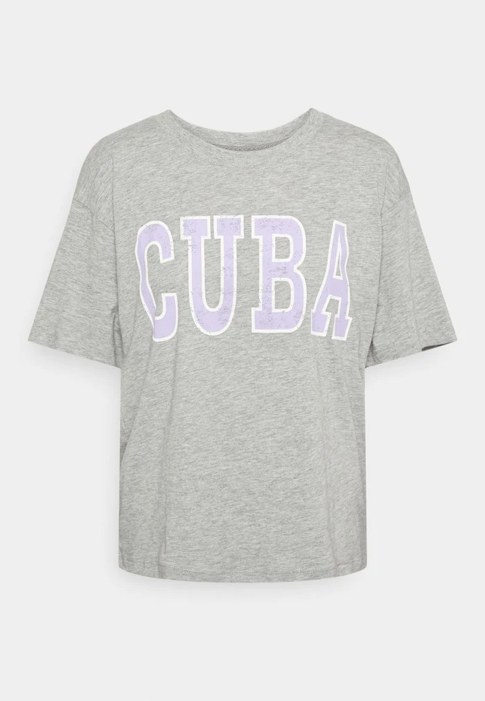 JDYTULSA LIFE - T-shirt Imprimé - Light Grey Melange 1 JDYTULSA LIFE - T-shirt Imprimé - Light Grey Melange