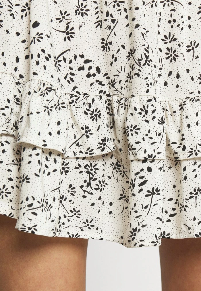 JDYSTAAR LIFE FRILL WVN - Jupe Trapèze - Tapioca/black 5 JDYSTAAR LIFE FRILL WVN - Jupe Trapèze - Tapioca/black – Image 5