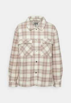 JDYHOLLY CHECK SHORT SHACKET - Veste Légère - Bark