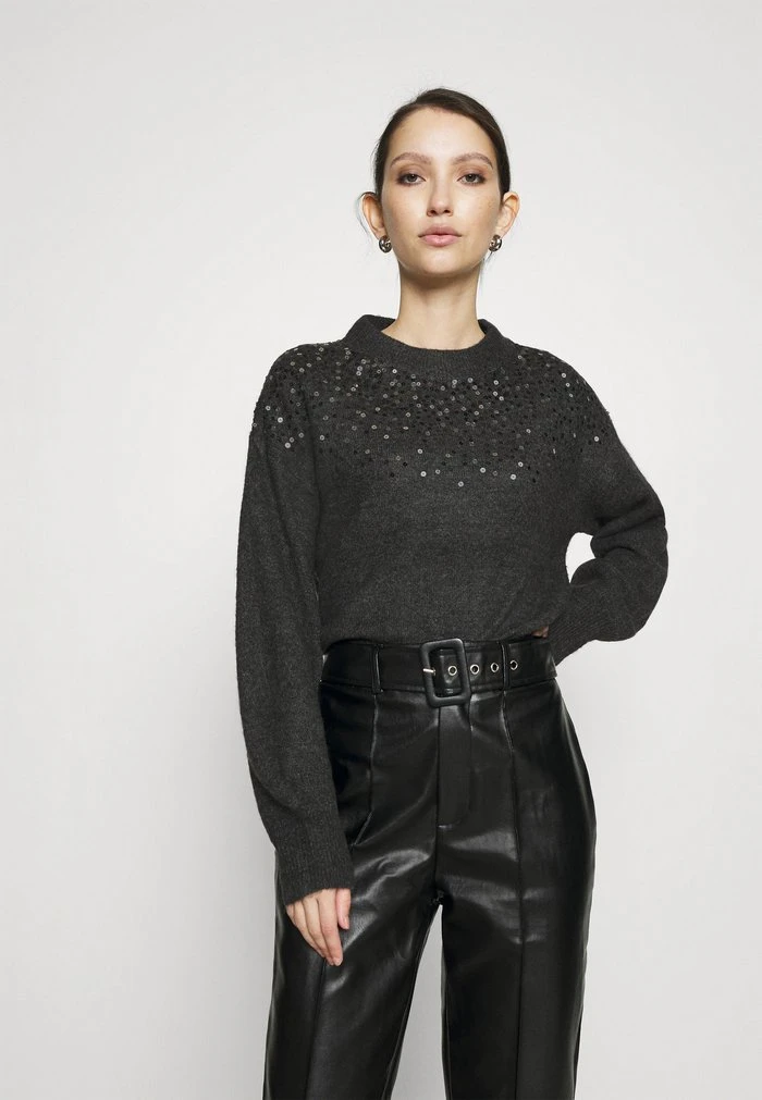 JDYNEWESTSPARKLE - Pullover - Dark Grey Melange 1 JDYNEWESTSPARKLE - Pullover - Dark Grey Melange