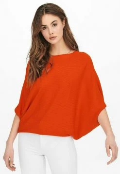 JDY BEHAVE BATSLEEVE - Pullover - Orange Com