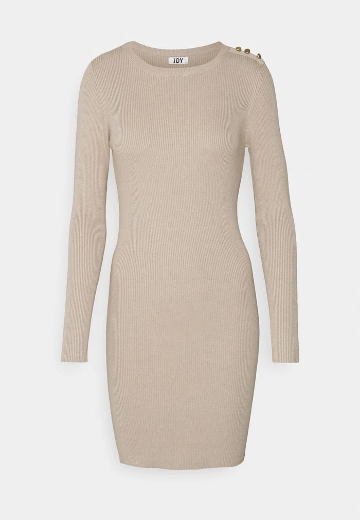 JDYPLUM ONECK BUTTON DRESS - Robe Pull - Simply Taupe 5 JDYPLUM ONECK BUTTON DRESS - Robe Pull - Simply Taupe – Image 5