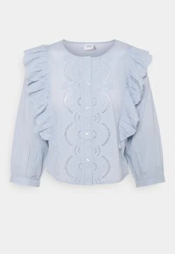 JDYSEVILIA LIFE 3/4 SHORT BLOUSE - T-shirt à Manches Longues - Blue Fog