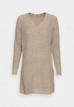 JDYWENDY V NECK DRESS - Robe Pull - Taupe -JDY Soldes Magasin 2f7dbbfaa5de484db0c2b738607cc64e