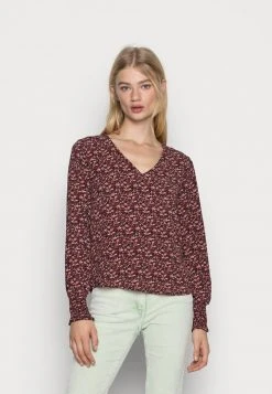JDYPIPER V NECK - Blouse - Black/light Pink