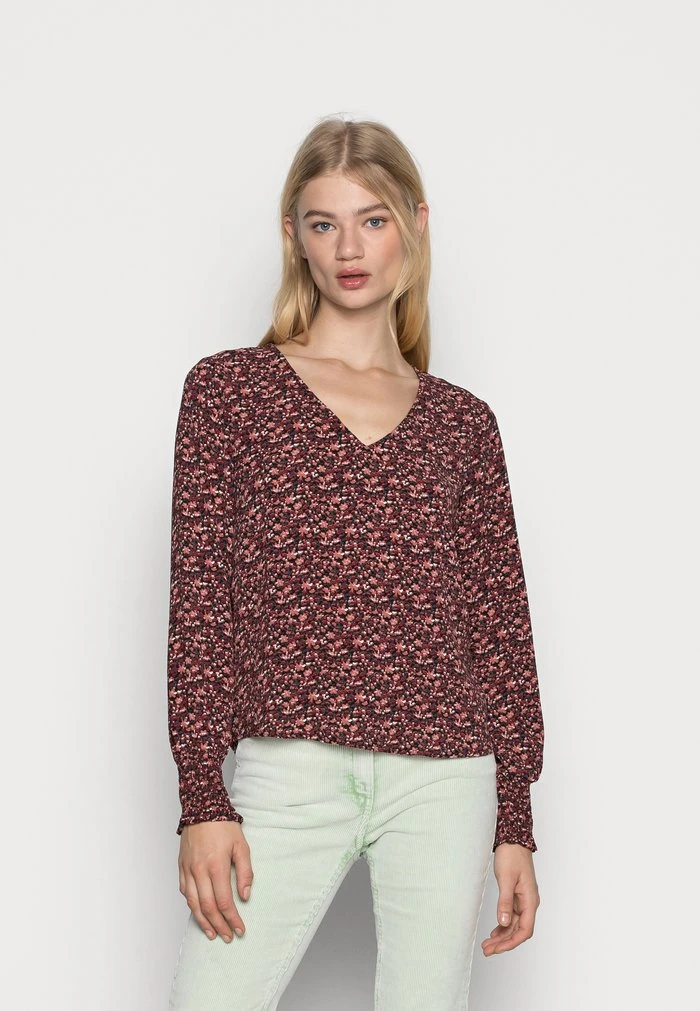 JDYPIPER V NECK - Blouse - Black/light Pink 1 JDYPIPER V NECK - Blouse - Black/light Pink