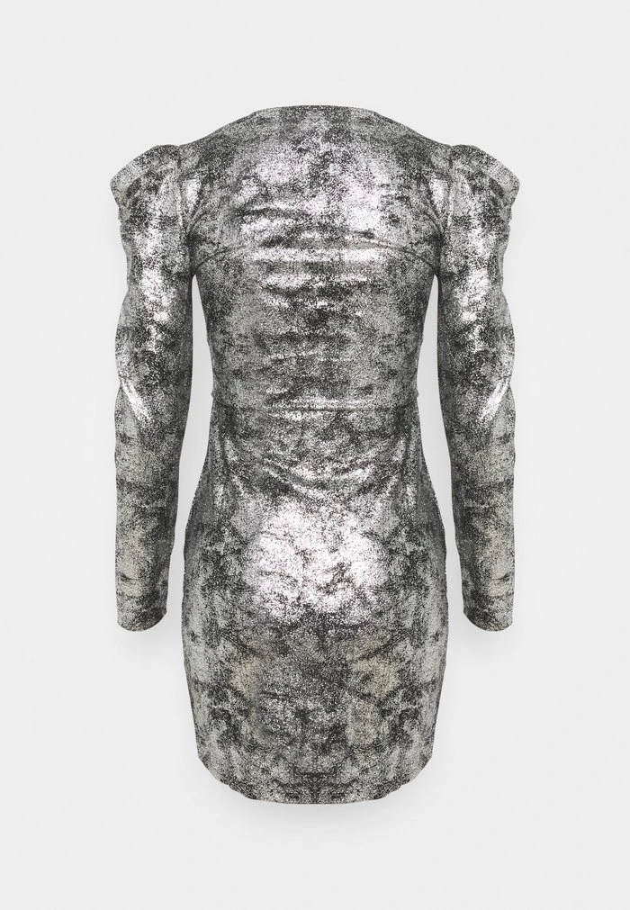 JDYMISSY PUFF SLEEVE DRESS - Robe Fourreau - Black/silver 2 JDYMISSY PUFF SLEEVE DRESS - Robe Fourreau - Black/silver – Image 2