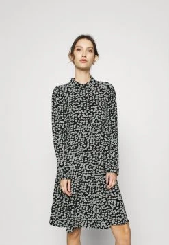 JDYPIPER WVN N - Robe Chemise - Black/white