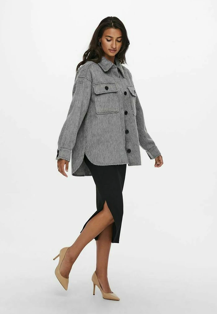 JDY DIXIE - Veste Légère - Light Grey Melange 2 JDY DIXIE - Veste Légère - Light Grey Melange – Image 2