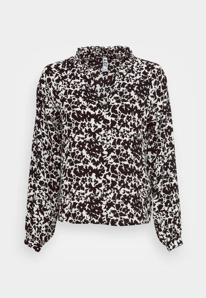JDYROXANNE - Blouse - White Black Abstract Flowers 4 JDYROXANNE - Blouse - White Black Abstract Flowers – Image 4
