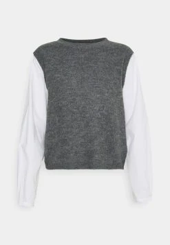 JDYDREA SHIRT SLEEVE VEST - Pullover - Dark Grey Melange