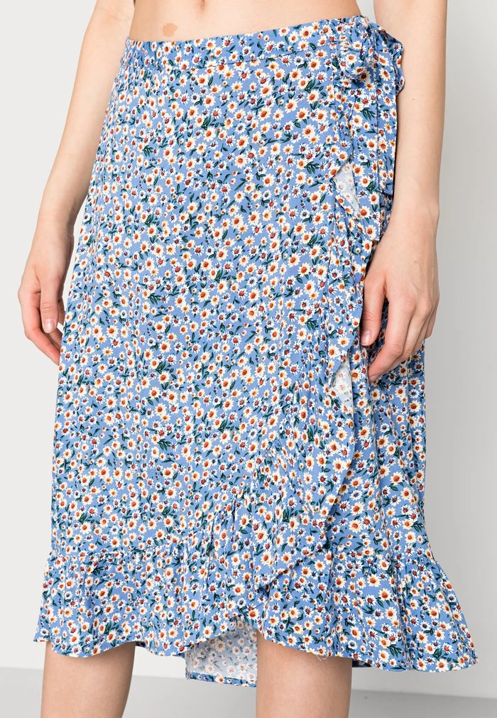 JDYSTARR LIFE BELOW KNEE SKIRT - Jupe Trapèze - Blue/kamille 5 JDYSTARR LIFE BELOW KNEE SKIRT - Jupe Trapèze - Blue/kamille – Image 5