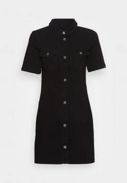 JDYNEWSANNA DRESS - Robe En Jean - Black Denim -JDY Soldes Magasin 3d0ca480b35b4b2bad613e40f429196c