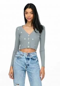 JDY BESTICKTE - Gilet - Celestial Blue