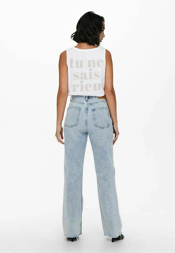 STRAIGHT FIT JDYDICHTE HW WIDE RAW - Jean Flare - Light Blue Denim 3 STRAIGHT FIT JDYDICHTE HW WIDE RAW - Jean Flare - Light Blue Denim – Image 3