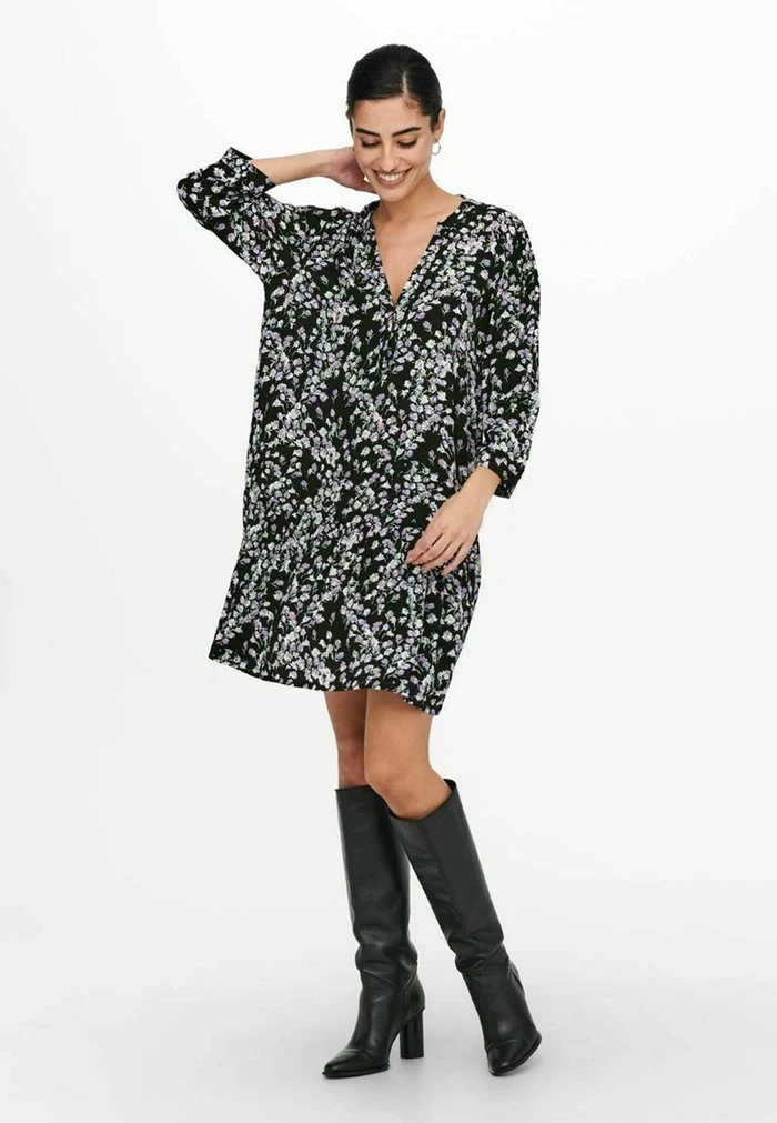 JDY BEDRUCKTES 3/4-ARM - Robe De Jour - Black 4 JDY BEDRUCKTES 3/4-ARM - Robe De Jour - Black – Image 4