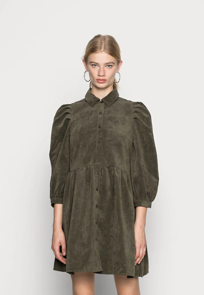 JDYULE SOFI PUFF SLEEVE BELT DRESS - Robe Chemise - Forest Night 1 JDYULE SOFI PUFF SLEEVE BELT DRESS - Robe Chemise - Forest Night