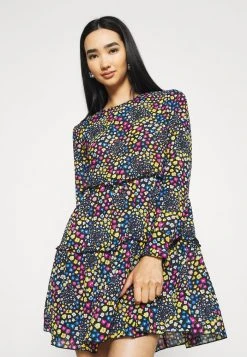JDYLEA SHORT DRESS - Robe De Jour - Black/multicolor -JDY Soldes Magasin 4ba539a617374f2cb34508fd69bbd9fb