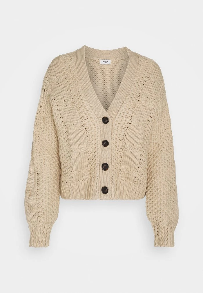 JDYJULIA CABLE CARDIGAN - Gilet - Cement 1 JDYJULIA CABLE CARDIGAN - Gilet - Cement