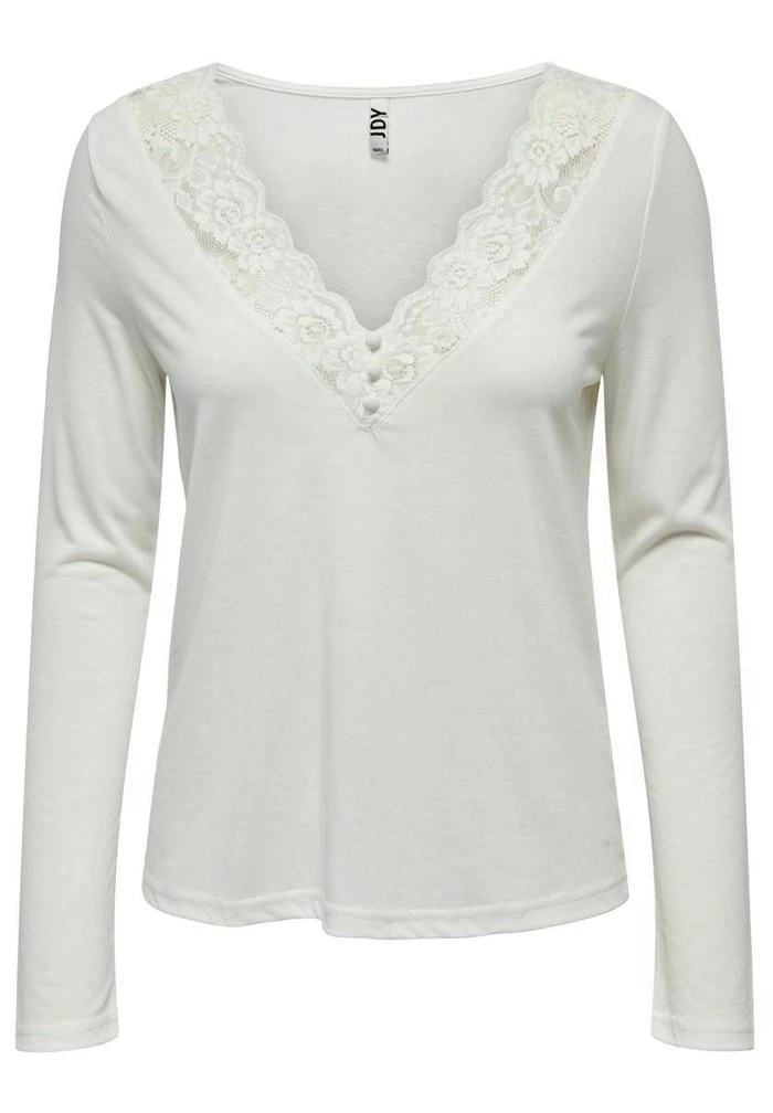 JDY T-shirt à Manches Longues - Cloud Dancer 6 JDY T-shirt à Manches Longues - Cloud Dancer – Image 6