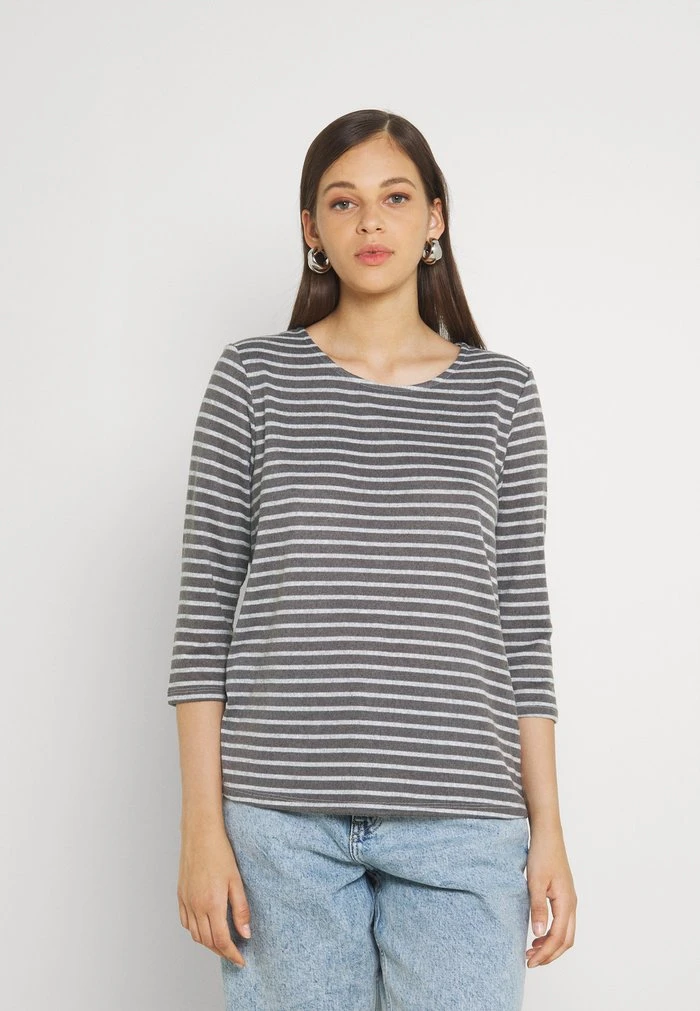 JDYELIN TREATS - T-shirt à Manches Longues - Dark Grey Melange/light Grey Melange 3 JDYELIN TREATS - T-shirt à Manches Longues - Dark Grey Melange/light Grey Melange – Image 3