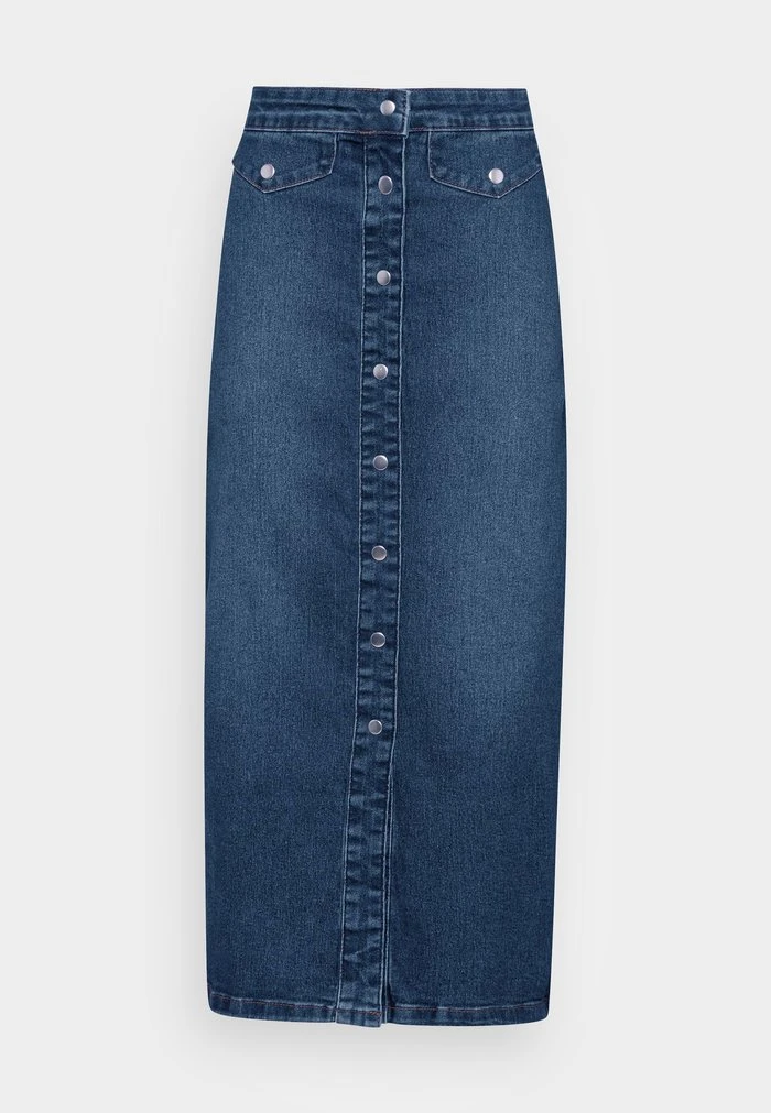 JDYNEWSANNA LIFE LONG SKIRT - Jupe En Jean - Dark Blue Denim 4 JDYNEWSANNA LIFE LONG SKIRT - Jupe En Jean - Dark Blue Denim – Image 4