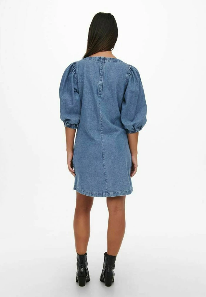 JDY Robe En Jean - Medium Blue Denim 3 JDY Robe En Jean - Medium Blue Denim – Image 3