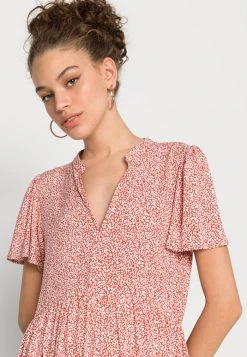 JDYSTARR LIFE V NECK DRESS - Robe De Jour - Etruscan Red/cloud Dancer -JDY Soldes Magasin 5a50918934c043aab3d48cbf7dd3d817