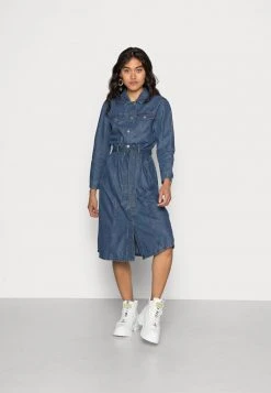 JDYSANSA LIFE LONG ASHAPE - Robe En Jean - Medium Blue Denim