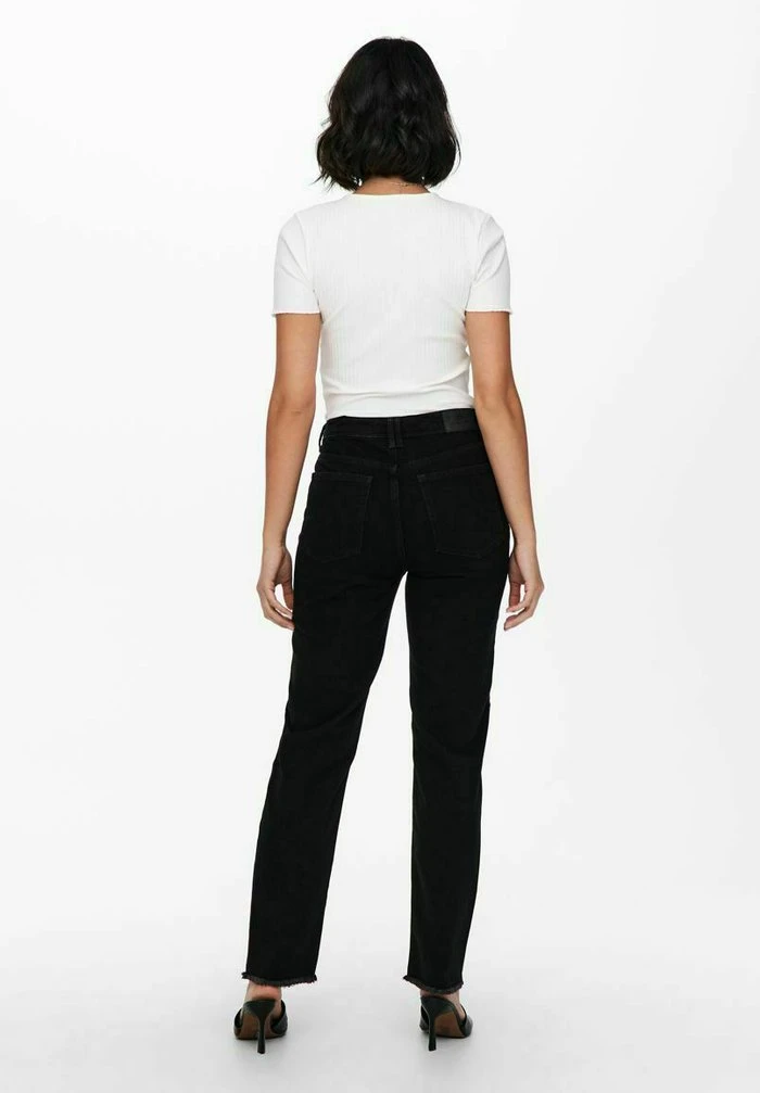 JDY WILLIE LIFE HW - Jean Droit - Black Denim 3 JDY WILLIE LIFE HW - Jean Droit - Black Denim – Image 3