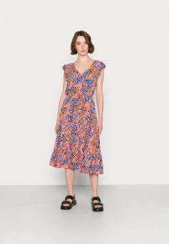 JDYSTARR LIFE FRILL MIDI DRESS - Robe De Jour - Peach Blossom Cadium Yellow