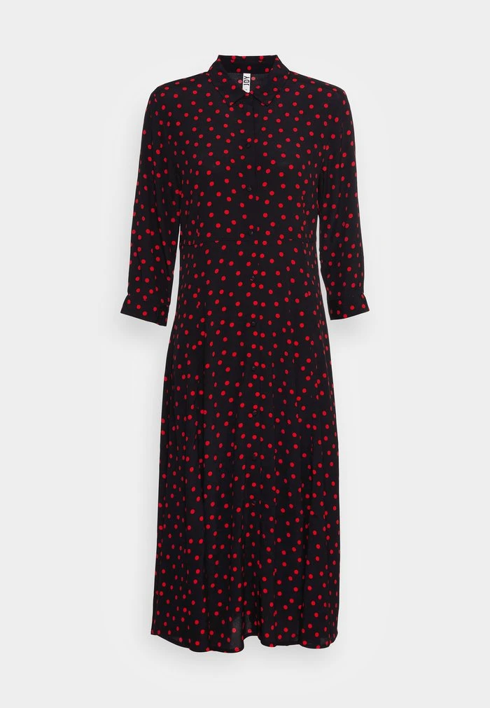 JDY MUNTE ABOVE CALF DRESS - Robe Chemise - Black High Risk Red Polka Dot 4 JDY MUNTE ABOVE CALF DRESS - Robe Chemise - Black High Risk Red Polka Dot – Image 4