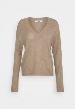 JDYALICE V NECK - Pullover - Simply Taupe