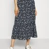 JDYVICKY SKIRT - Jupe Plissée - Black/vista Blue/cloud Dancer