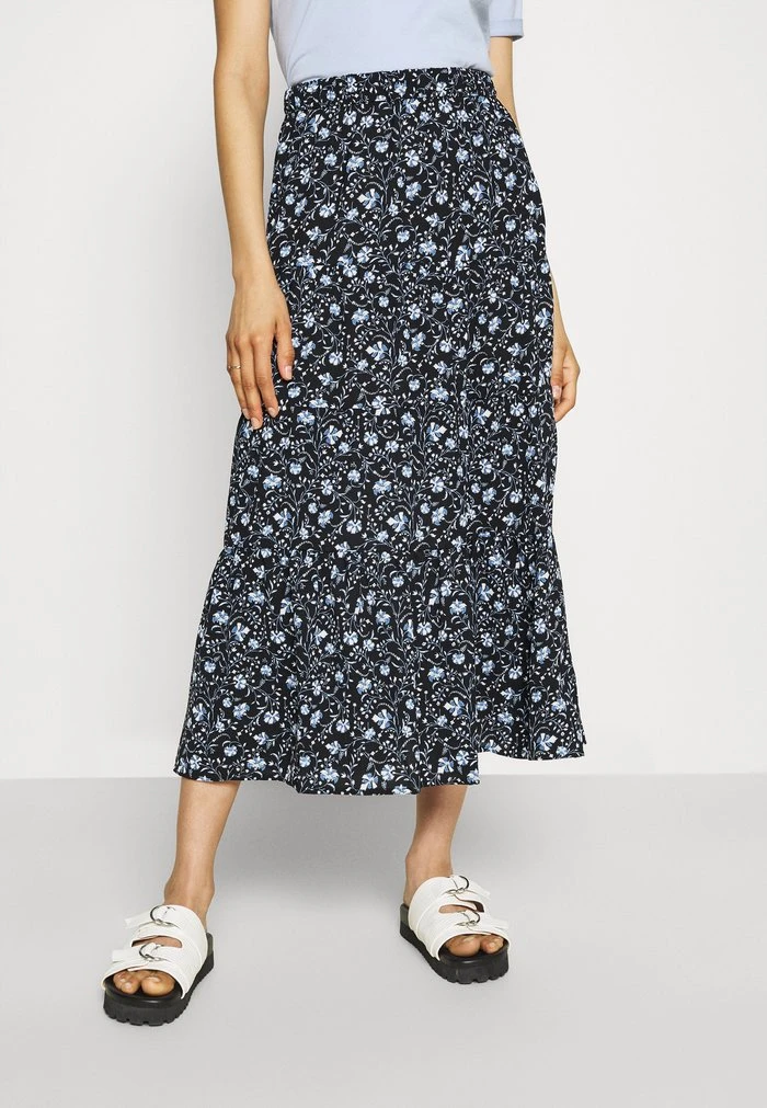 JDYVICKY SKIRT - Jupe Plissée - Black/vista Blue/cloud Dancer 1 JDYVICKY SKIRT - Jupe Plissée - Black/vista Blue/cloud Dancer