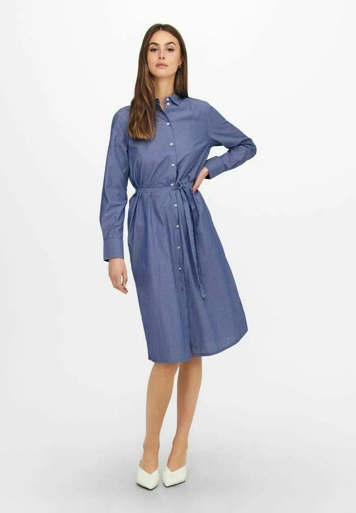 JDY Robe Chemise - Estate Blue 2 JDY Robe Chemise - Estate Blue – Image 2